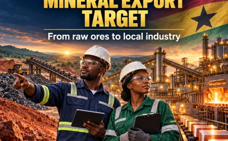 Ghana to Phase Out Unprocessed Mineral Ore Exports by 2030 to Drive Industrial Growth